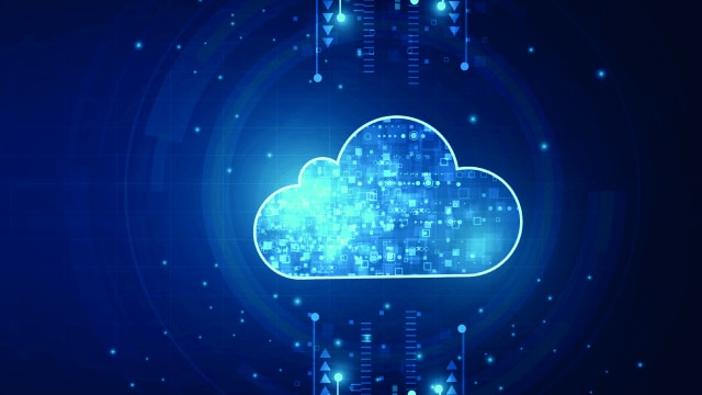 A stylized cloud icon.