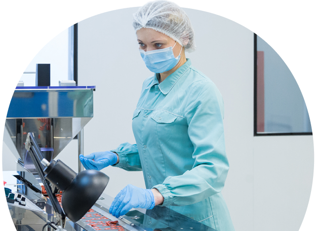 A person working in a laboratory