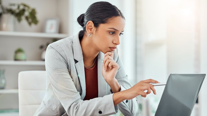 A person working on a laptop