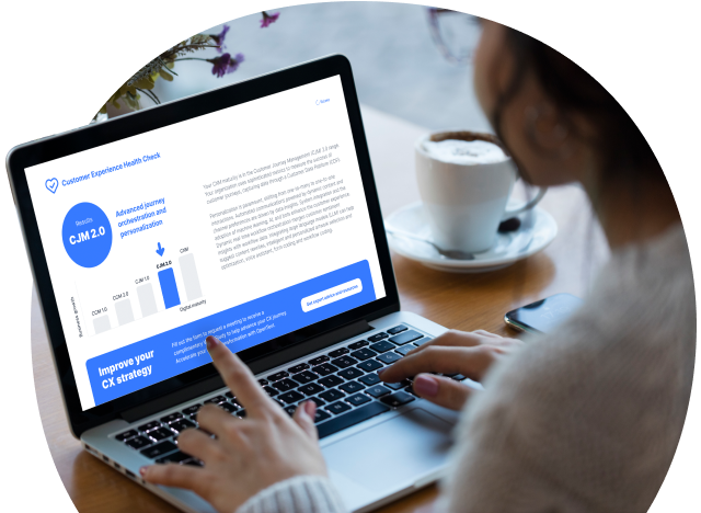 Marketer completing the customer experience health check survey